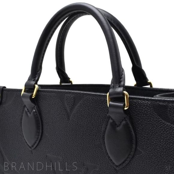 Louis Vuitton On The Go PM Handbag Emplant Noir Black - Picture 5 of 7